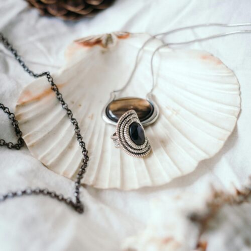 dije de cuarzo negro