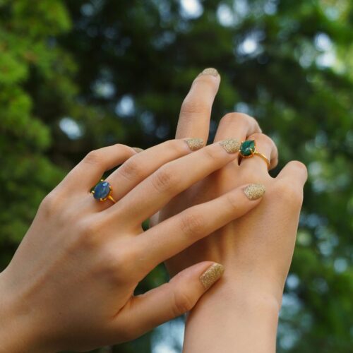 anillo de obsidiana negra